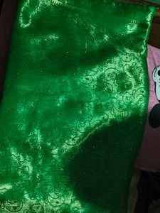 Stunning Emerald Green Embroidered Saree