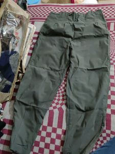 Olive Green Nylon Pants