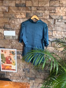 Stylish Teal Satin Tunic