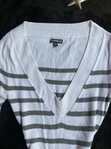 printerest fitted stripped sweater top