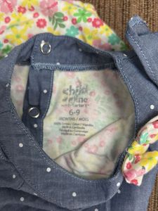 Cute Baby Girl Denim Dress with Bloomers