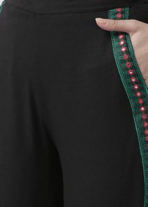 Black Cotton Palazzo ( Pant )