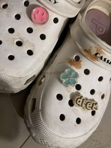 White Clogs with Charms