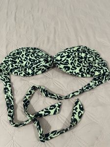 Leopard Print Bandeau Bikini Top