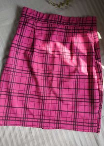 Tokyo Talkies Urban Pink Plaid Mini Skirt
