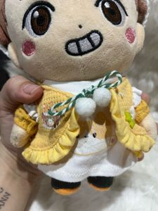 Cute Plush Doll with Crochet Hairband