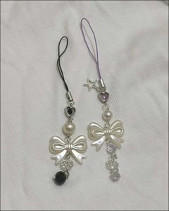 Cute Bow Charms for Phone/Bag(purple&black n white