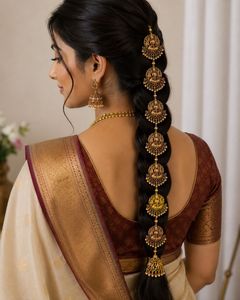 Beautiful Gold-Tone Indian Hair Accessory