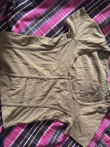 Olive Green Cropped Top