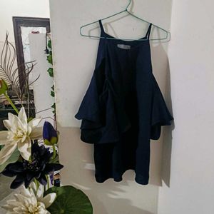 Off-Shoulder Navy Blue Top💙