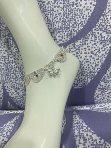 Silver Anklet with Tiny Bells