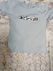 Cute Panda Print T-Shirt