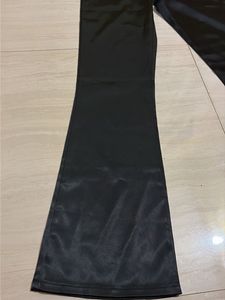 Black Flare Satin Pants