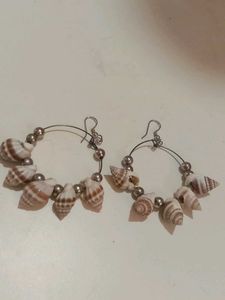 Seashell Hoop Earrings