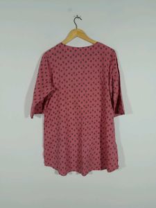 Pink Printed Tunic Top For Women's