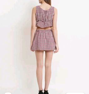 Top and Skirt Set - Red Checked 🍒