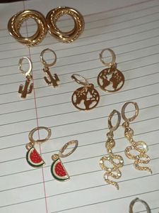 Set Of 9 Pair Earrings Western