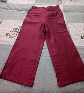 'Maroon Wide Leg Palazzo'❗❗
