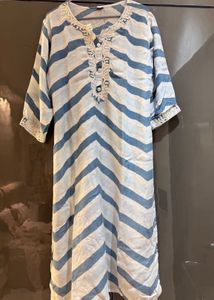 Blue Striped Kurta