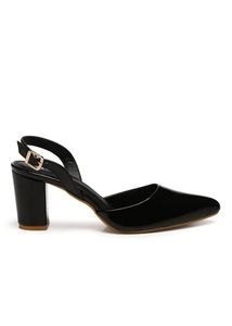 Chic Black Patent Slingback Heels