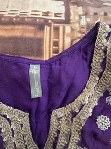 Stunning Purple Embroidered Lehenga Choli