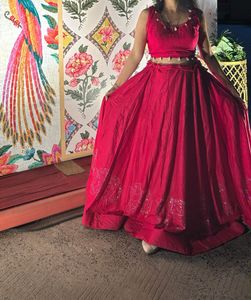 Vibrant Pink Lehenga Choli Set