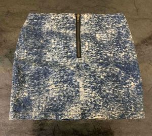Distressed Denim Mini Skirt