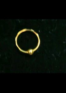 Elegant Gold Nose Ring with Bead