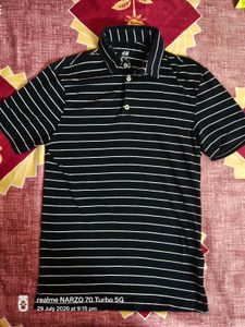 H&M Striped Polo T-Shirt