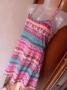 Boho Print Fit &amp; Flare Dress