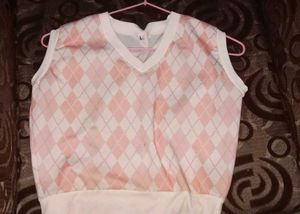 Argyle V-Neck Sleeveless Vest Top