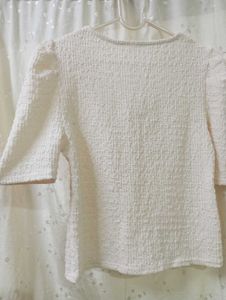 Elegant Textured Puff Sleeve Top