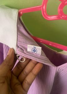 Lavender Textured Top with Peter Pan Collar