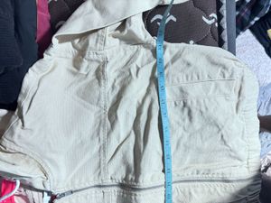 FOREVER 21 Beige Hooded Zip-Up Jacket