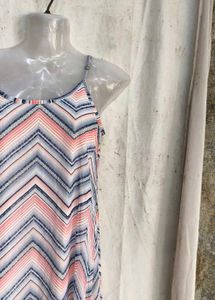Boho Chevron Print Maxi Dress