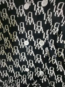 Stylish Black & White Patterned Jacket