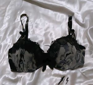 Floral Print Lace  Bra
