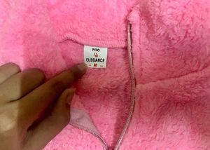 Cozy Pink Sherpa Half-Zip Pullover