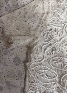 White Lace Embroidered Crop Top