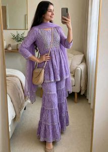 Lavender Sharara Set with Dupatta