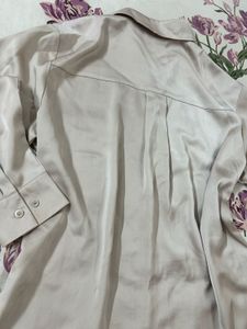 Elegant Beige Button-Up Shirt
