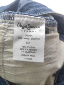 Blue Denim Ripped Shorts