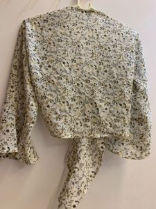 Floral Tie-Front Top