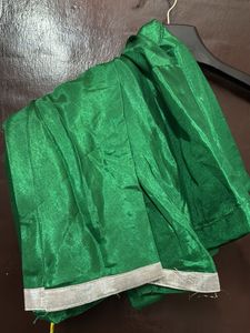 Green anarkali Set with Silver Embellishm