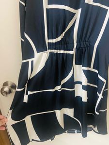 Geometric Print Wrap Dress