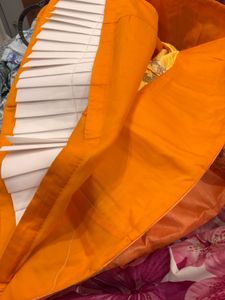 Stunning Orange Embroidered Lehenga Choli