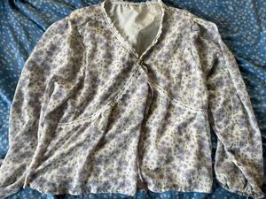 Vintage Floral Sheer Blouse
