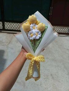 Handmade Crocheted Flower Bouquet