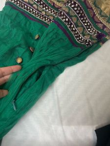 (Kurti) Stunning Green &amp; Purple Kurti
