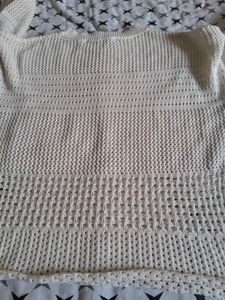 Cream Knit top cardigan crochet